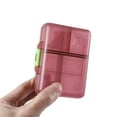 thumbnail image 5 of Unique Bargains 1 Pc 9 Grids Double Layer Pill Case Durable for Travel Clear Cameo, 5 of 6