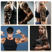 Yazhiji 70 Sheets Boat Clock Snake Lion Wolf Realistic Temporary Tattoo Stickers For Men Women Boy Girl,