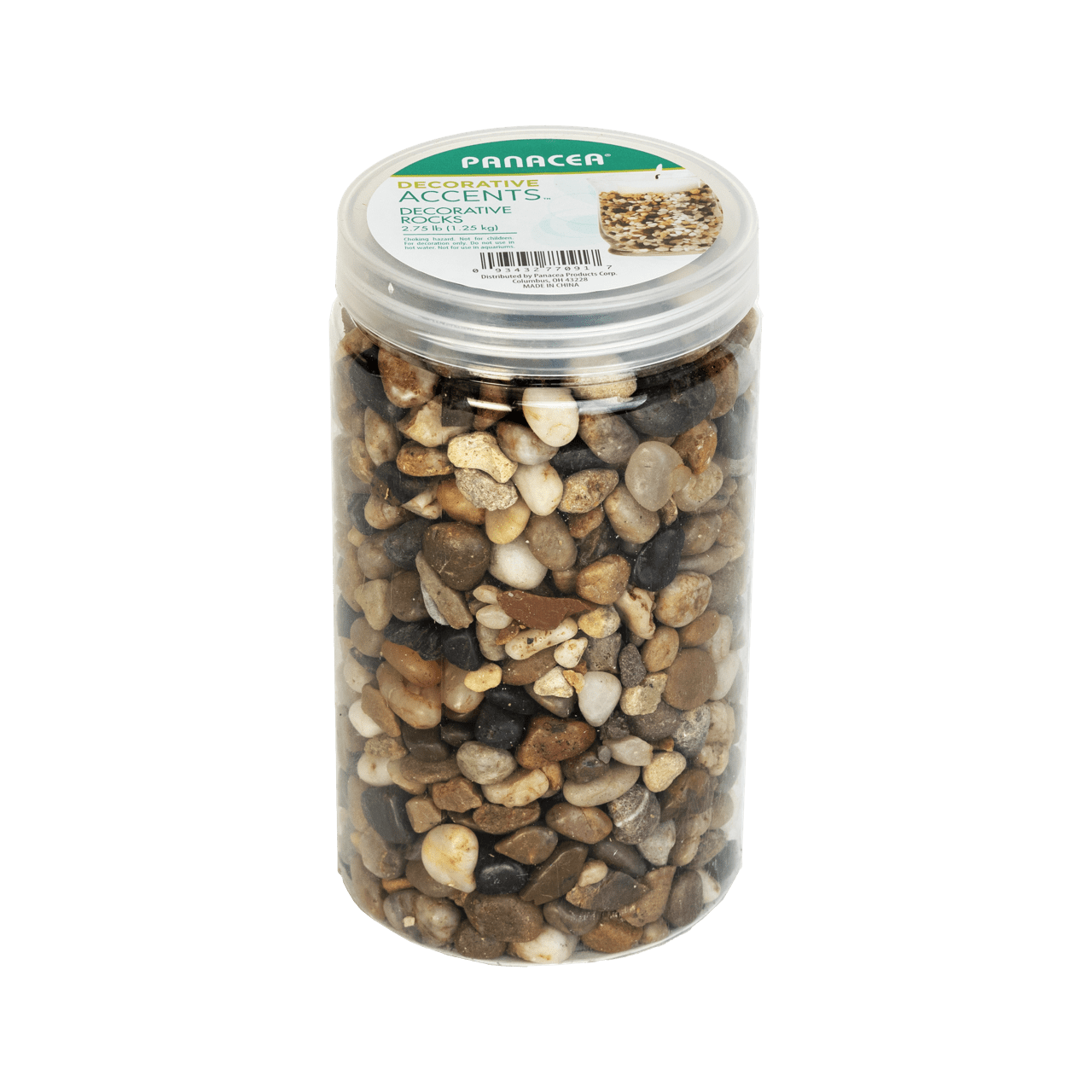 Panacea Products Decorative Accents Assorted Natural River Pebbles, 45 oz. Jar