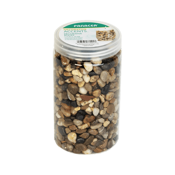 Panacea Products Decorative Accents Assorted Natural River Pebbles, 45 oz. Jar, Natural Smooth River stone