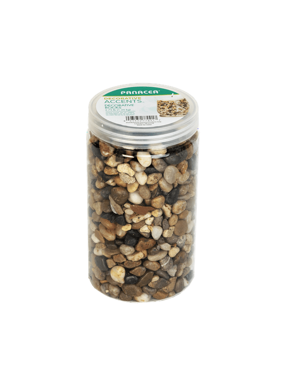 Panacea Products Decorative Accents Assorted Natural River Pebbles, 45 oz. Jar