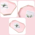 thumbnail image 4 of Pink Decorative Tray with Handles, Versatile Serving Tray for Coffee Table, Ottoman, Ideal for Serving, Displaying, Organizing, 15.7"*10.2"*1.57", 4 of 5