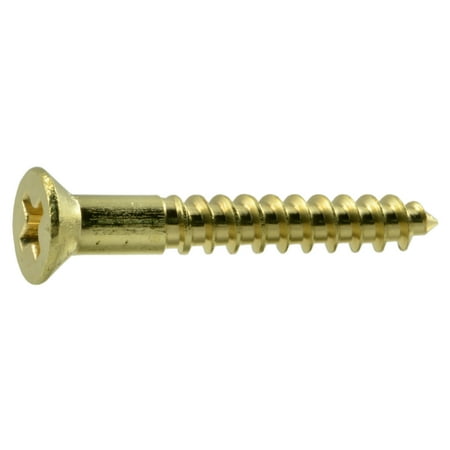 

#6 x 1 Brass Phillips Flat Head Wood Screws WSFB-181