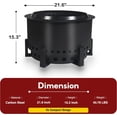 thumbnail image 2 of Portable Smokeless Fire Pit 21.6 Inch - Fire Pit with Innovative Airflow System - Durable Carbon Steel Bonfire for Outside Experience, 2 of 9