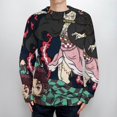 thumbnail image 4 of Demon Slayer Unisex Sweater Long Sleeve Round Neck Pullover Jumper Fall Winter Clothes Print Tops Blouse 3XL, 4 of 6