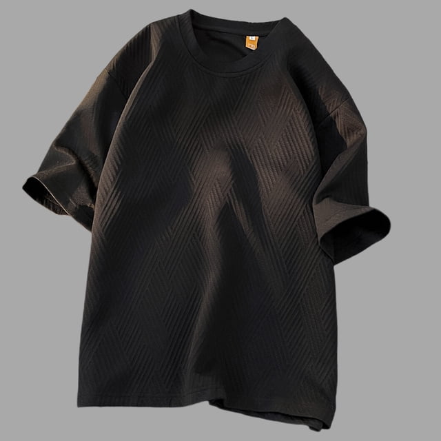 pstuiky camisetas de hombre, Camisas casuales de manga corta con cuello redondo y textura de color sólido para hombre camisas casuales para hombre xxxxl