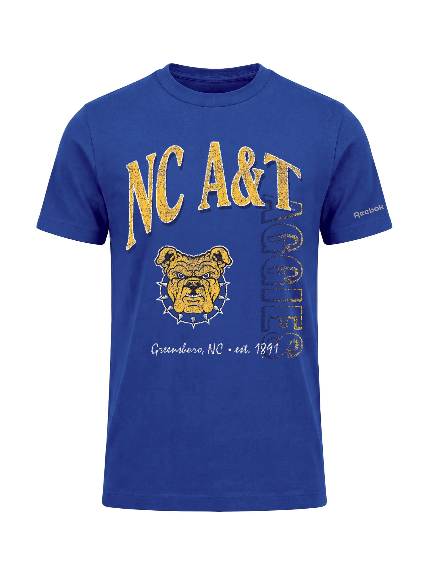 North Carolina A&T Aggies Reebok Mens Crew Neck Short Sleeve T-Shirt