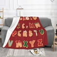 thumbnail image 2 of XMXT Flannel Throw Blanket for Couch, Candy Alphabet Print Bed Sofa Decor Blankets for Home Bedroom, 40 x 30 inches, 2 of 9