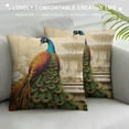 thumbnail image 3 of Nawypu  Christmas Pillow Covers Retro Peacock Christmas Throw Pillow Covers Winter Pillowcase Home Decor Living Room House Decorative Cushion Case for Sofa Couch, 3 of 5
