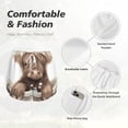 thumbnail image 4 of Balery Cute Cow Bath Pantalones cortos deportivos para mujer con forro y dos bolsillos, elásticos, para entrenamiento, gimnasio, yoga-Large, 4 of 7