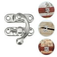 thumbnail image 3 of 20pcs Vintage Metal Hasp Latch Lock for Wood Boxes and Doors Silver Tone Antique Style Small Size, 3 of 7