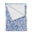 thumbnail image 2 of Paisley Soft Flannel Fleece Throw Blanket, Native Pattern in Blue Tones Nature Themed Print, Cozy Plush for Indoor and Outdoor Use, 50" x 70", Pale Blue White and Blue, by Ambesonne, 2 of 5