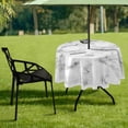 thumbnail image 7 of Coolnut 60" Marble Round Tablecloth, Waterproof Outdoor Tablecloth with Umbrella Hole and Zipper, for Kitchen Dining Picnic Party Home Decor, 7 of 7