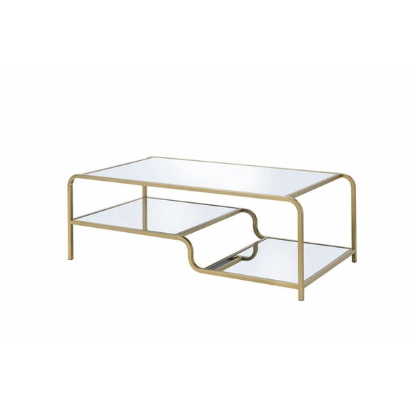 ACME Furniture Astrid Coffee Table, Gold & Mirror