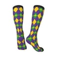 thumbnail image 4 of Balery Mardi Gras Fun Novelty Socks Men'S Women'S Crew Socks Funny Crazy Novelty Socks Quirky And Cool Socks, 4 of 9