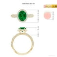 thumbnail image 5 of ANGARA Oval Lab Grown 1.5 Ct Emerald Halo Twisted Rope Shank Engagement Ring for Women in 14K Yellow Gold (Size-9x7mm) | May Birthstone, Anniversary, Jewelry Gift for Women | Lab-Grown Emerald Ring, 5 of 8