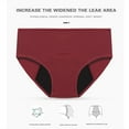 thumbnail image 6 of VOOPET 4 Pack Leak Proof Menstrual Panties Women Period Breathable Underwear Plus Size Sexy Waterproof Briefs, 6 of 10
