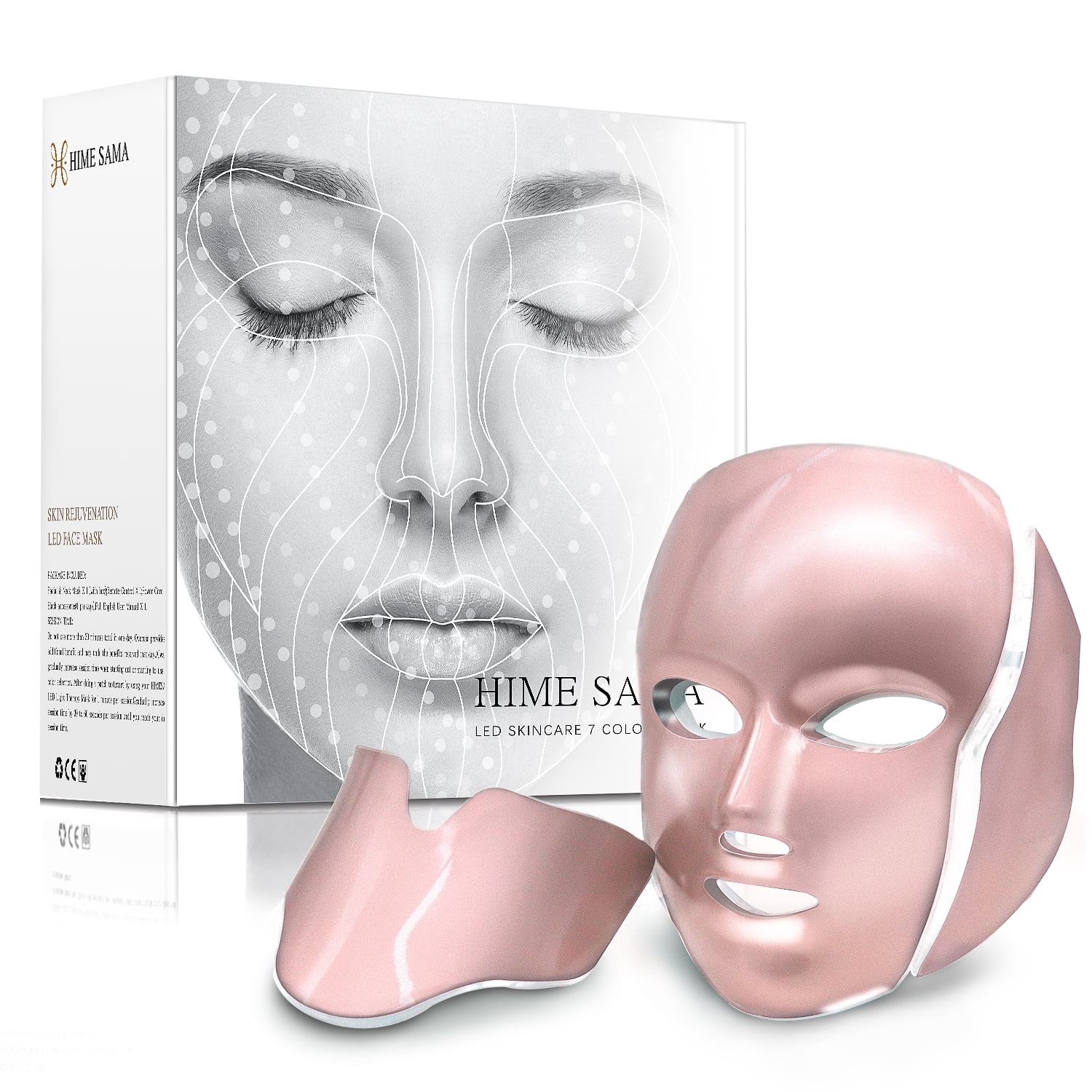 LED Skin MaskCE Cleared Pro 7 LED Skin Care Mask for Face and Neck