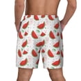 thumbnail image 2 of Lsque Mens Swim Trunks Hand Drawn Watermelon Pattern - Bathing Suit Compression Liner - Beach Swim Shorts Swimwear - (S-3XL) - Stretch Quick Dry -Medium, 2 of 9