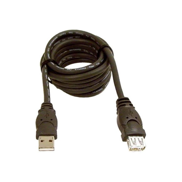 Belkin 16ft USB A/A 2.0 Extension Cable, M/F, 480Mps - USB extension cable - USB (M) to USB (F) - USB 2.0 - 16 ft - molded