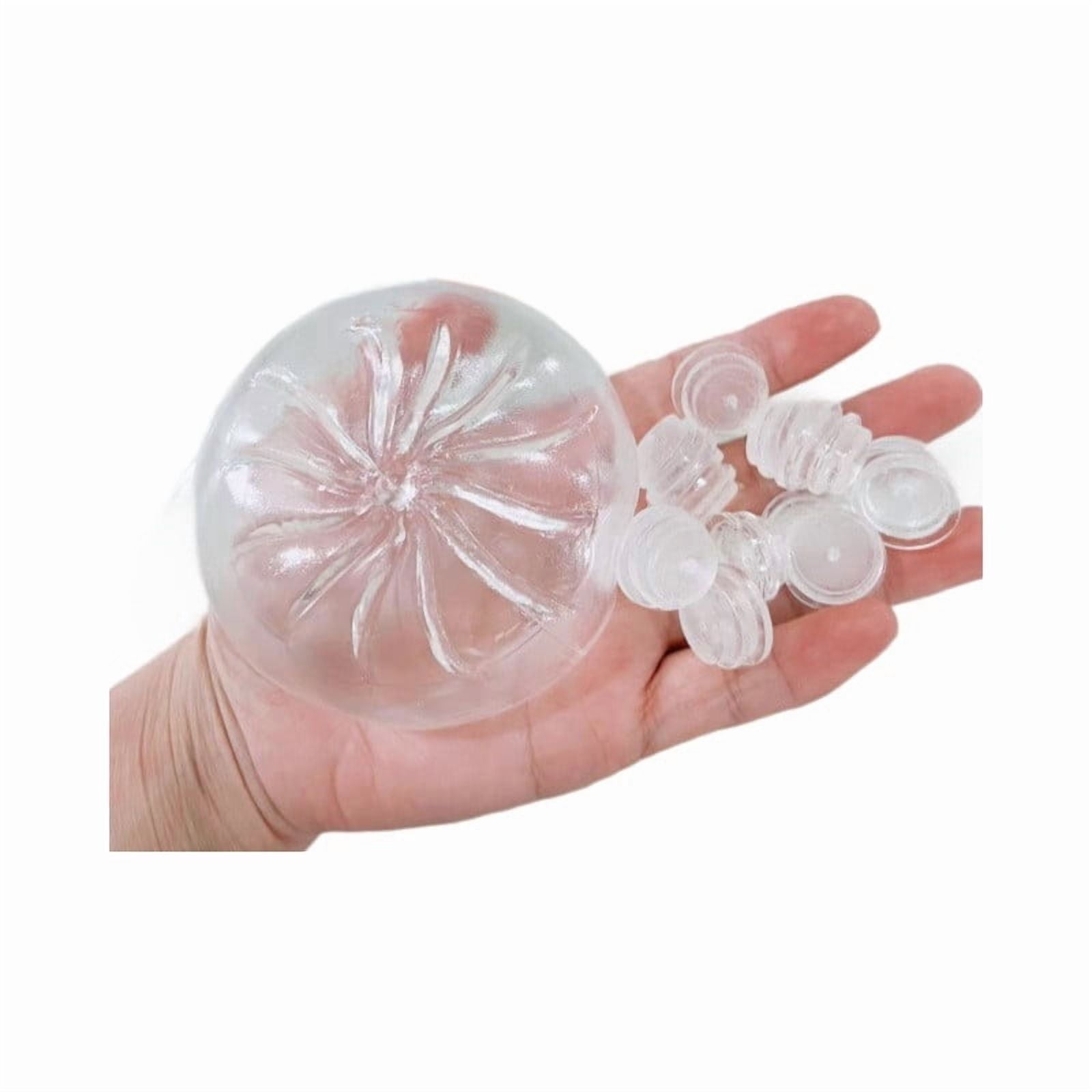 Original Dumpling Squishy Skins, Empty Squishy Skin Hollow Clear Soft Squeezy Sensory Fidget for Relaxation Anxiety Relief, 3.3 Inch