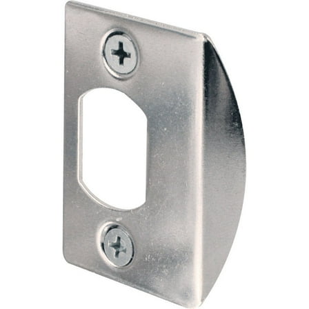 5Pc Prime-Line 2-1/4 in. H X 1-7/16 in. L Chrome Steel Latch Strike Plate