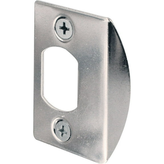 5Pc Prime-Line 2-1/4 in. H X 1-7/16 in. L Chrome Steel Latch Strike Plate
