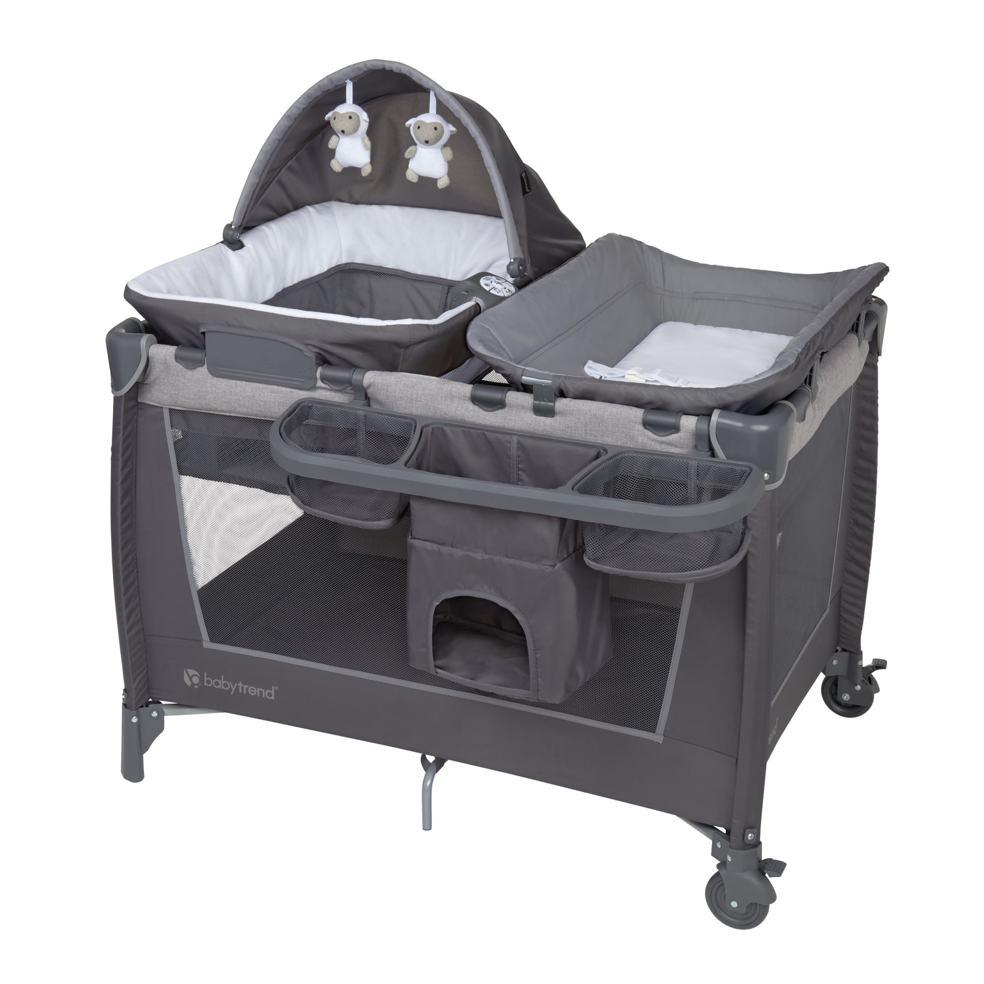 Baby Trend Simply Smart 2.0 Nursery Center Playard – Bassinet, Changer, Napper & Travel Bag
