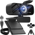 thumbnail image 1 of Full HD 1080P Video Webcam, Noise Cancellation, Privacy Cover, Wide-Angle Lens, Auto Light Correction, Plug &  USB Webcam for Laptop, Desktop, PC, , Zoom,, 1 of 7