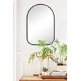 thumbnail image 3 of TEHOME Contemporary Black Bathroom Mirror, 23x37 inches, Metal Framed Rounded Rectangle, 3 of 6