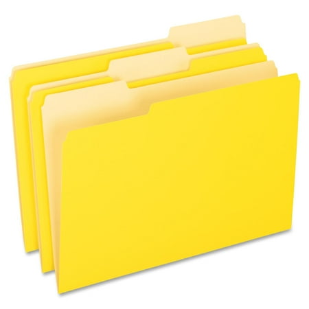 UPC: 0078787033092 | Pendaflex  PFX15313YEL  Two-tone Color File Folders  100 / Box  Yellow