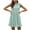 Green, variant on New Summer Plus Size Dresses for Women 2024 Fashion Solid Color Crew Neck Skirt Ruffled Solid Color Sleeveless Dress Sleeveless Crew Neck Knee-length Dress