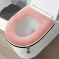 thumbnail image 1 of Toilet Seat Cover, Thickened Complete Coverage, Removable Water-Resistant Design, for Household Bathroom Comfort, Pink, 1 of 8
