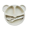 thumbnail image 4 of 3pcs Cute Divided Plates, Assorted Colors Safe Dinnerware with Animal Shape for Kids Adults, 4 of 8
