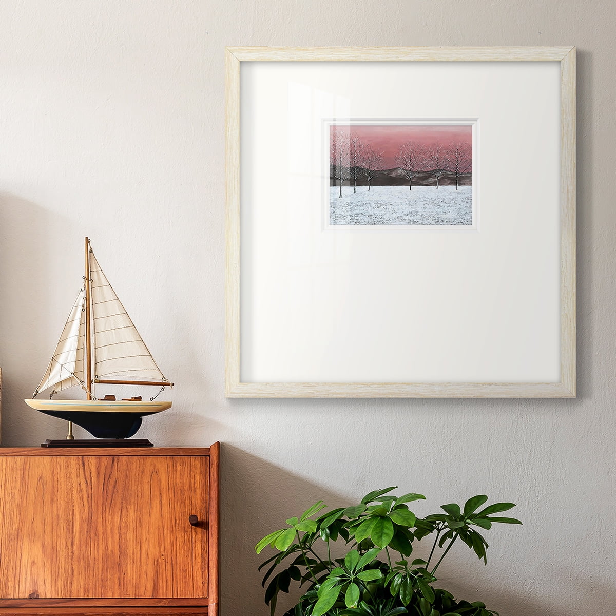 Sunset Snowfall IPremium Framed Print