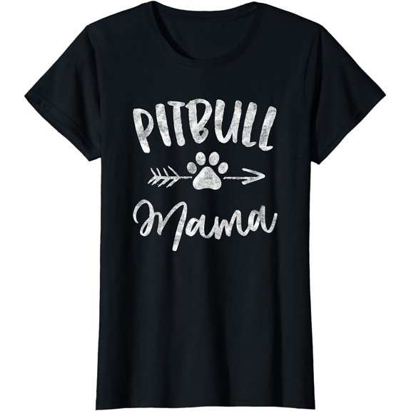 Pitbull Mama Shirt Pit bull Lover Owner Gifts Dog Pittie Mom T-Shirt