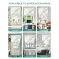 thumbnail image 5 of Marble Tie Up Curtains for Windows 63 Inch Length Balloon Curtains Kitchen Adjustable Balloon Window Shade Grey Golden Crack Minimalistic Abstract Tie Up Valance Bathroom Curtain Window 42"x63", 5 of 6