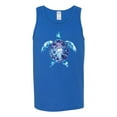 thumbnail image 2 of Sea Turtle Tie Dye Art Animal Lover Mens Graphic Tank Top, Royal, X-Large, 2 of 3