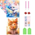thumbnail image 1 of 2 Uds DIY Cuentas Cuadradas Completas Taladro AB Parcial Lindo Gato Kit35x45cm, 1 of 9
