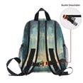 thumbnail image 5 of FORMRS School Backpack with Front Zippered Pocket 12" Student Travel Daypack, Night Forest Scene, 5 of 6