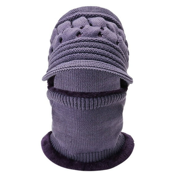Autumn And Winter Outdoor Warmth Covering Face Riding Neck Integrated Pullover Hat Knitted Hat Mens Winter Work Hat Winter Hat for Man Trappers Hat for Men Mens Warm Hats with Ear Covers Canvas