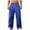 Blue, variant on Chiccall Mens Wide Leg Cargo Sweatpants Baggy Streetwear Pleated Casual Fashion Elastic Waist Trousers with Pockets