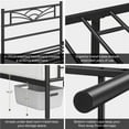 thumbnail image 4 of Yaheetech Metal Platform Bed Frame with Cloud Inspired Design Headboard, Twin, Black, 4 of 7