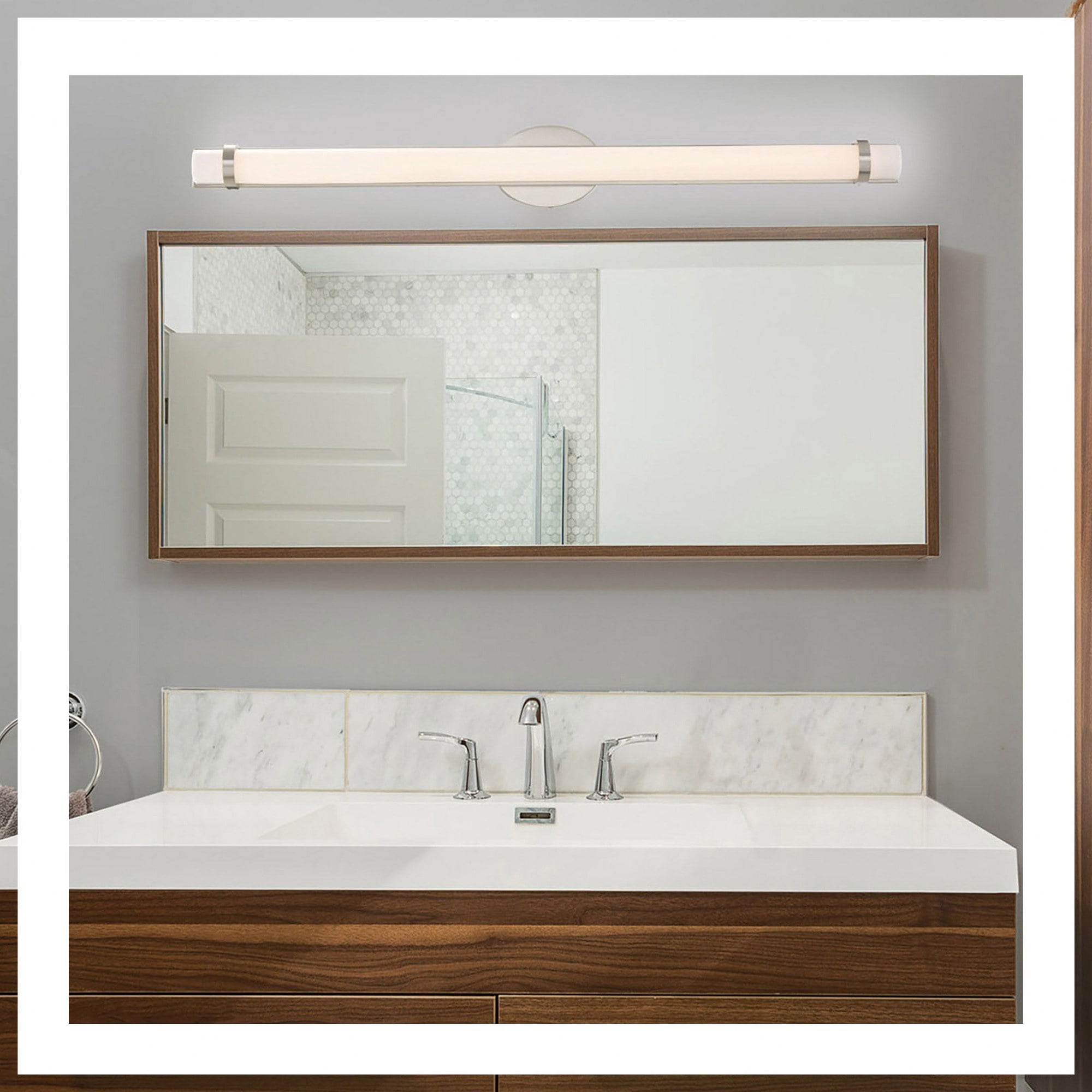 Nuvo Lighting Slice 36 in. LED Vanity Fixture Polished Nickel Finish - Polished Nickel