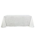 thumbnail image 4 of BalsaCircle 90" x 156" White Rectangular Premium Polyester Faux Burlap Tablecloth Reception, 4 of 7