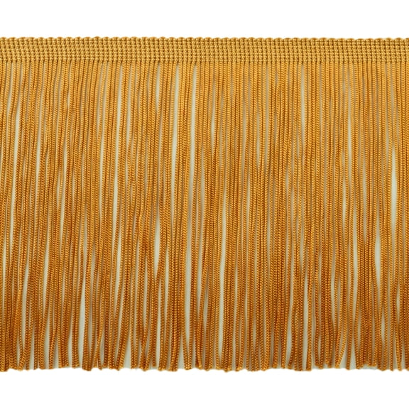 6" (15cm) Chainette Fringe Trim # CF06, Antique Gold #C4 (Dark Yellow Gold) Sold By The Yard (36"/3 ft/0.9m)
