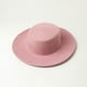 thumbnail image 4 of ¡Rebaja! Sombrero de copa Fdelink, color moderno, estilo canotier, sombrero de invierno cálido para exteriores, rosa fuerte., 4 of 4