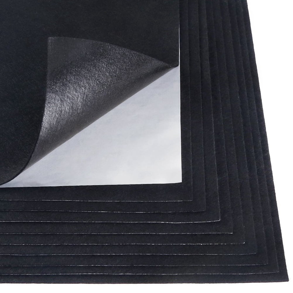 Black Adhesive Back Felt Sheets Fabric Sticky Back Sheets SelfAdhesive