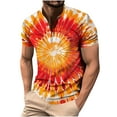 thumbnail image 2 of Awdenio Mens Graphic T-shirts Tie Dye Short Sleeve Round-Neck Senior Short Sleeve Tie Dye Tee Shirt for Men, 2 of 5