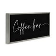 thumbnail image 3 of Stupell Industries Coffee Bar Classy Script Food & Beverage Painting Gray Floater Framed Canvas Art Print Wall Art, 31 x 14, 3 of 9